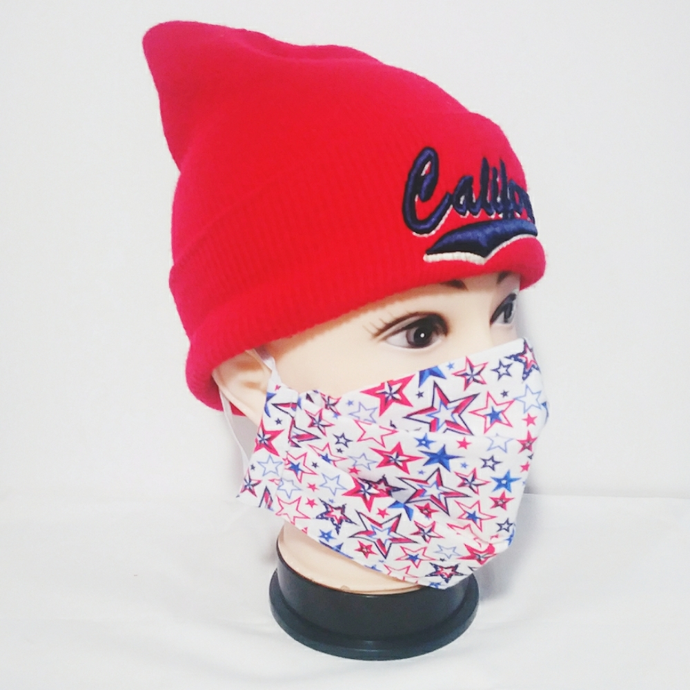 Red & Blue Star Face Mask #2 - Picture 6 of 7
